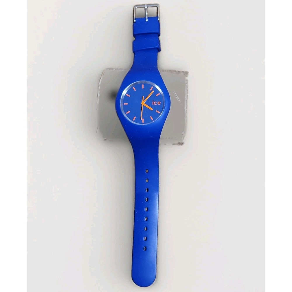 Ice-Watch Ice-Slim Silicone Unisex Blue/Orange Dial Quartz Watch 10ATM